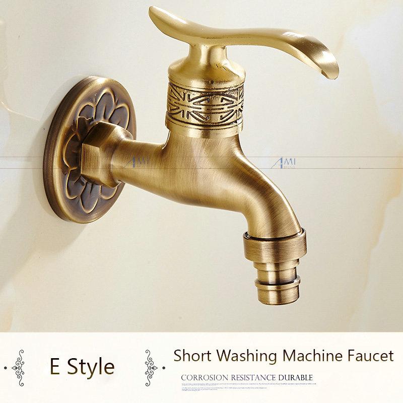 Антикварный латунный кран с резным драконом, кран для садового крана, кран для стиральной машины, уличный кран, одинарный холодный кран 1016