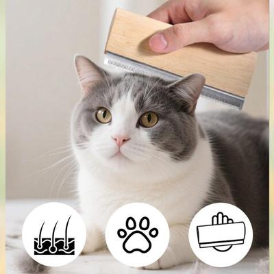 Дерево ПЭТ Кошка Собака Лошадь Удаление Линьки Уход Инструмент Щетка для Волос Расческа Длинная Шерсть самоочищающаяся