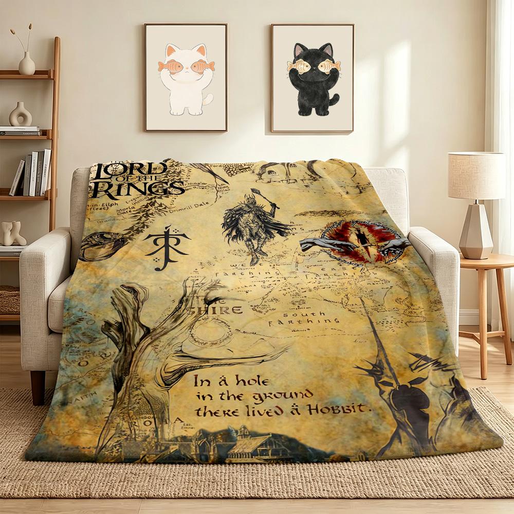 Lord Rings Flannel Blanket Throw Blanket Soft Warm Sofa Bed Camping home Decor Unique Christmas Gift C9261774