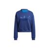 Originals Blue Version Crew Sweatshirt Logo Print Long Sleeve Round Neck Women Sweatshirt IB4551