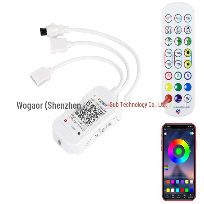 Bluetooth 24-клавишный RGB LED-контроллер с ИК-управлением и управлением через приложение
