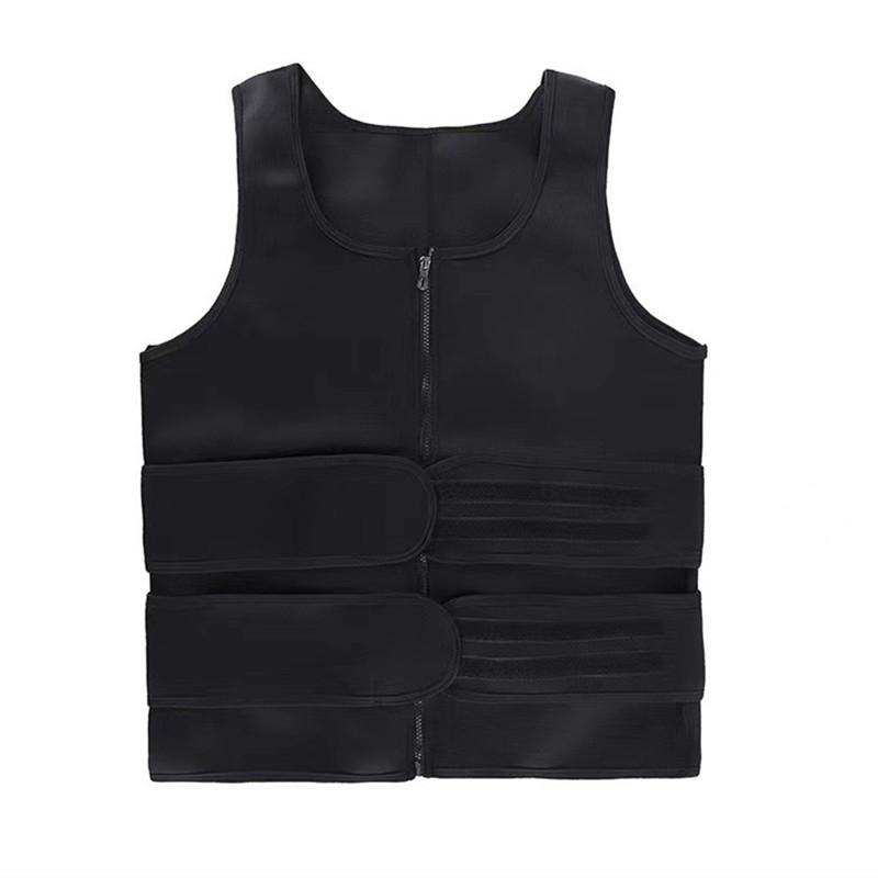 Men's European & American Neoprene Dual Waistband Body Shaper Vest