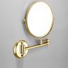 Матовое золото Круглое Зеркало для ванной Настенное Светодиодное зеркало для макияжа 1X3X Увеличивающее Двустороннее Вращающееся Зеркало для бритья в ванной
