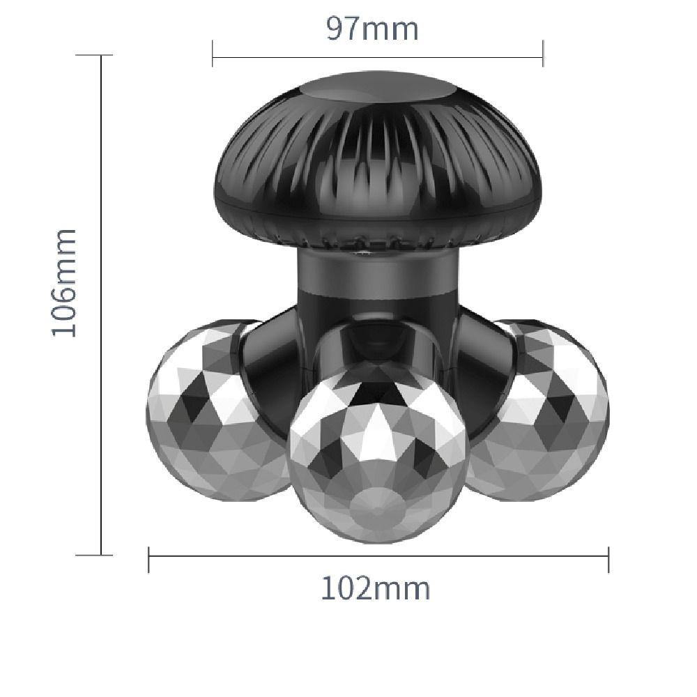 Massage Tool Home Use Body Care Tool Mini Massager with 3 Kneading Massage Heads Vibrating Massager
