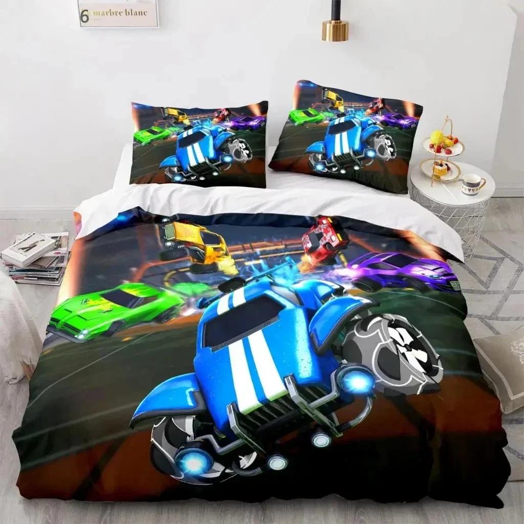 Комплект постельного белья Rocket League Покрывало для односпальной кровати Twin Full Queen King Size Car Комплект постельного белья Rocket League для мальчиков Пододеяльник