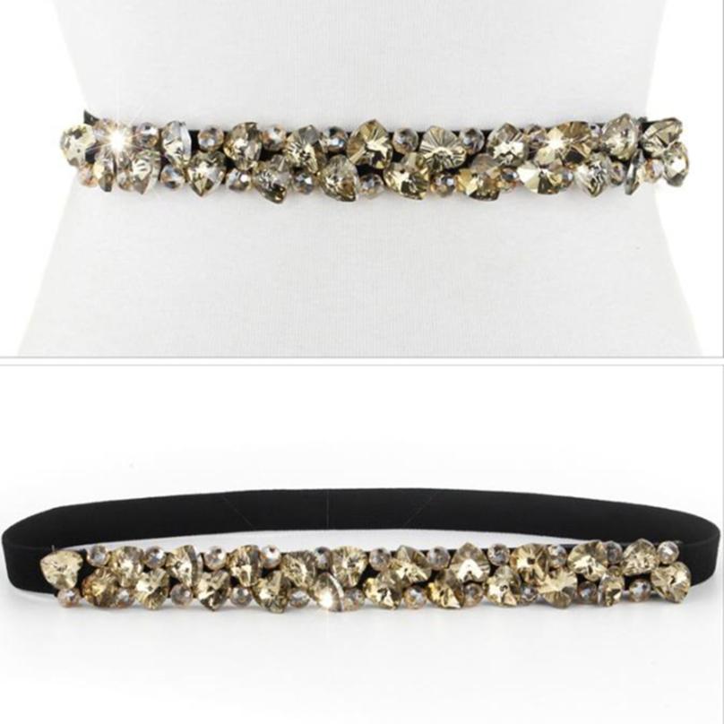 Женский тонкий пояс со стразами, эластичный пояс, юбка, аксессуары, декоративная талия