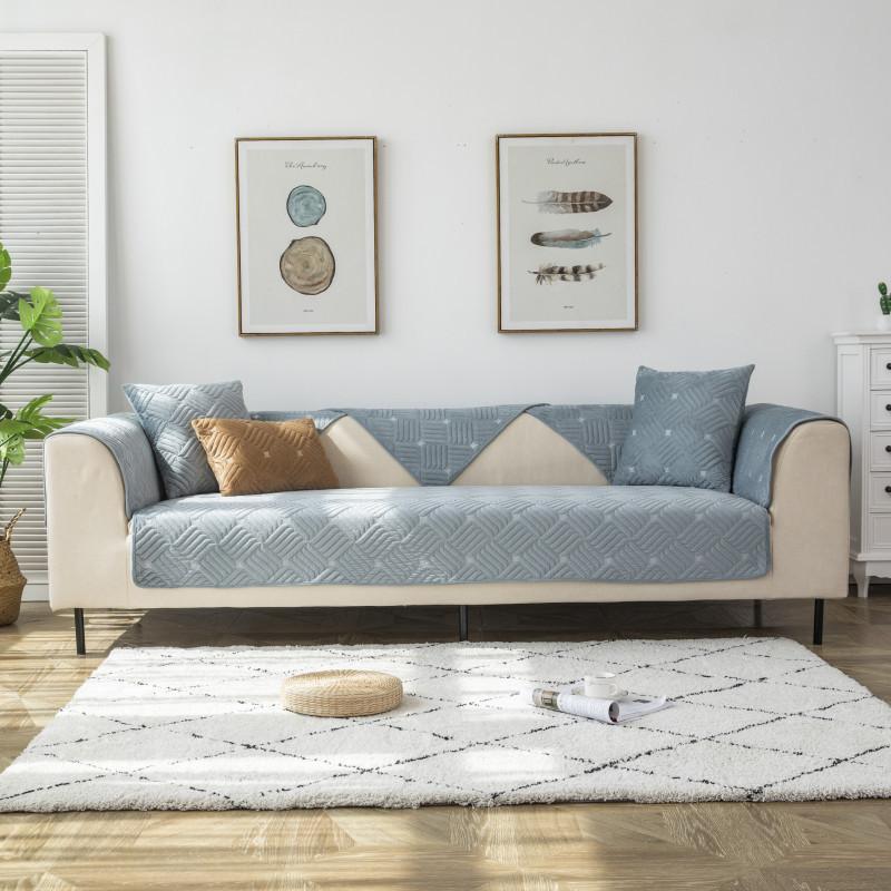 Winter Plush Sofa Cover Non-slip Modern Slipcover Couch Seat Cushion Sofa Towel Sofa Covers For Living Room Home Decor