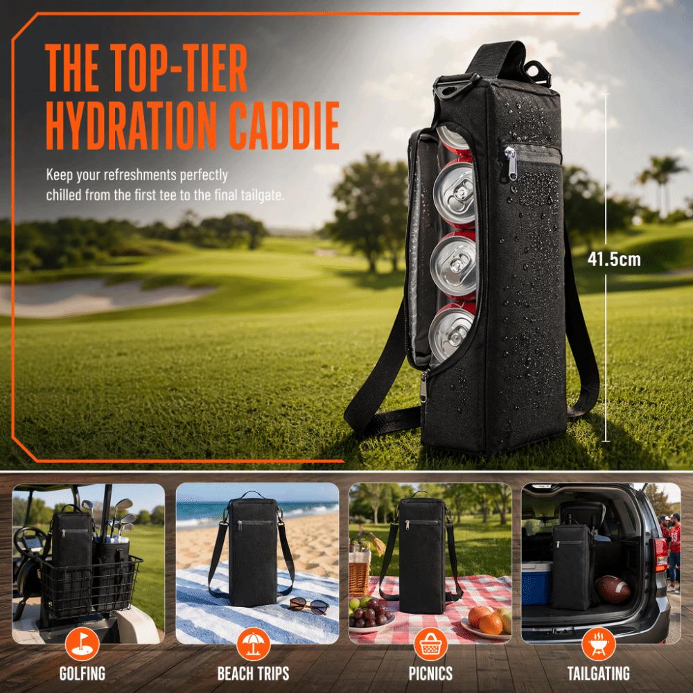 Oxford Fabric Golf Cooler Bag Soft Golf Bag Cooler Sleeve Durable Insulated Drink Cooler  Beach