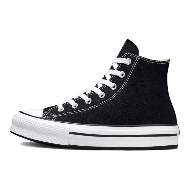 Converse Chuck Taylor All Star Lift Comfortable Lightweight High Top Canvas Shoes Kids Sneakers Black White 272855C