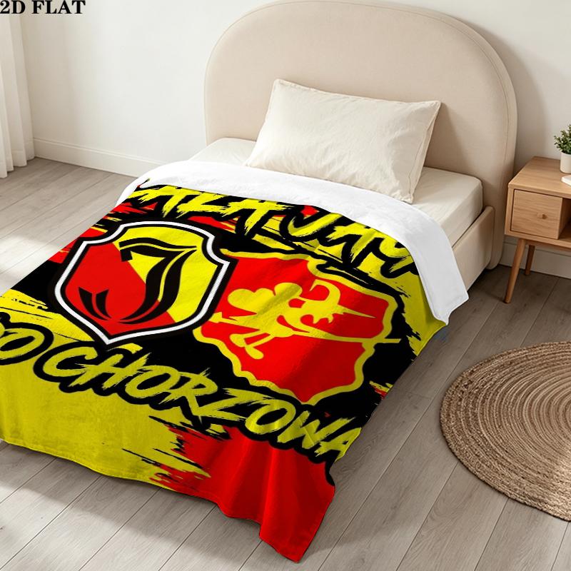 Jagiellonia Biaystok Print Flannel Blanket, High quality Comfortable for All Seasons, Home Decor, Warmth and Comfort, Perfect for Christmas Gifts