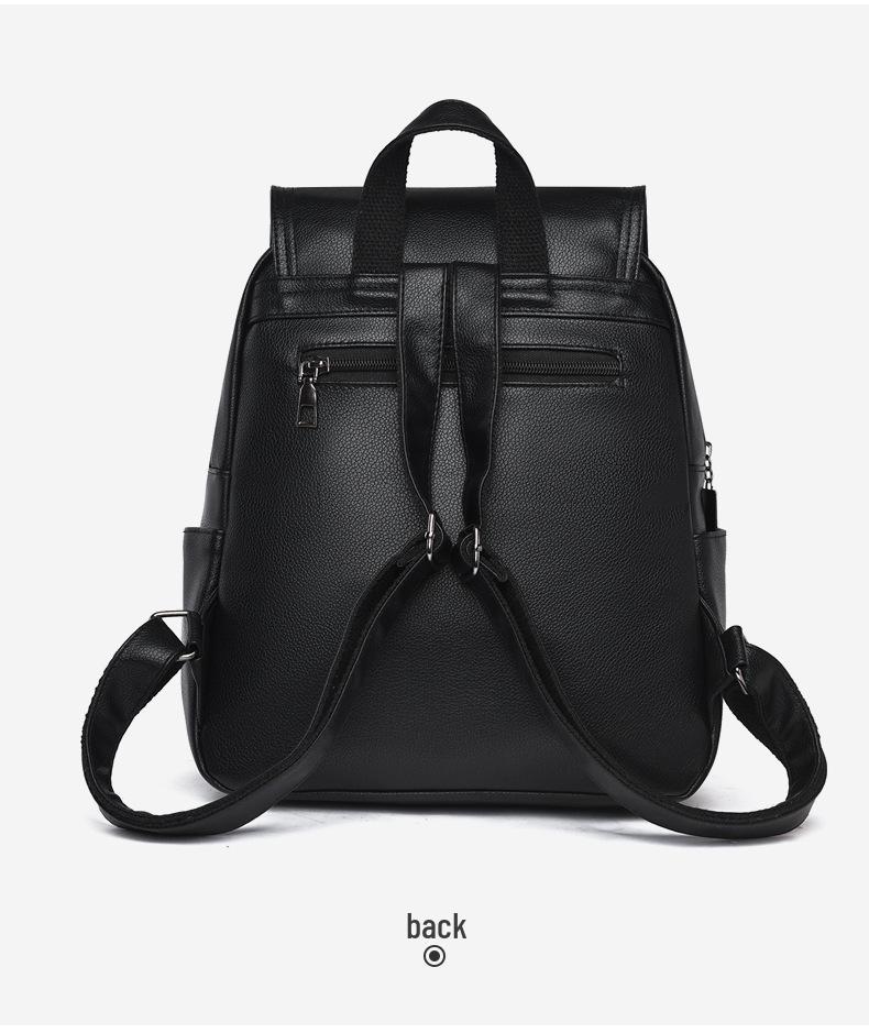 Рюкзак из искусственной кожи большой вместимости с текстурой для женщин – Повседневный и стильный женский рюкзак