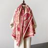 New Printed Double-sided Imitation Cashmere Scarf Women's Winter Scarf Girl Shawl
