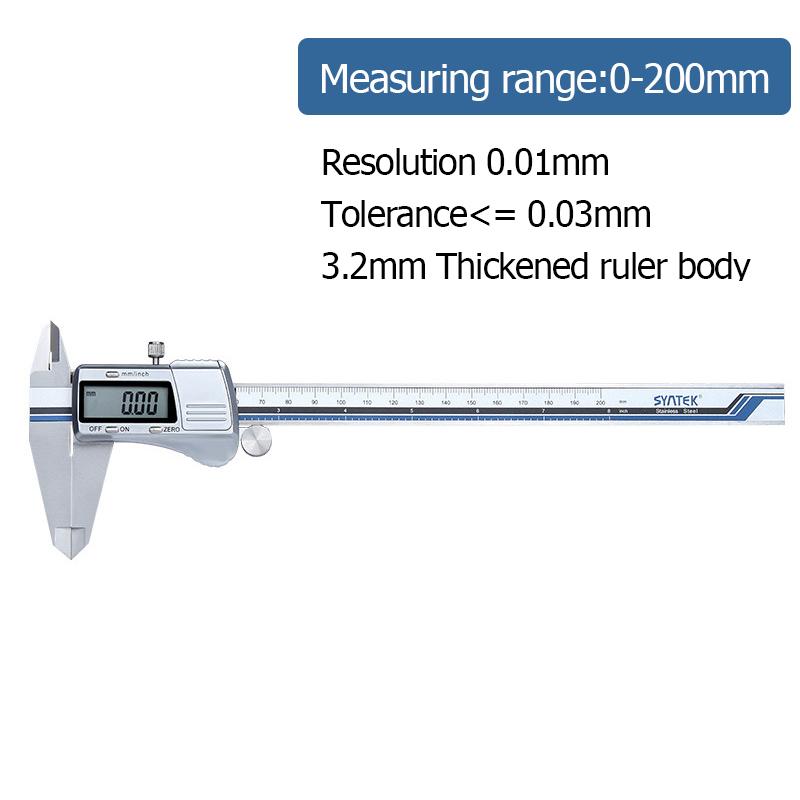 Vernier Caliper Stainless Steel LCD Digital Caliper 0-150mm/0-200mm/0-300mm High Precision Digital Ruler Depth Measuring Tools
