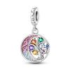100 %925 Sterling Silver Colorful Zircon Life Tree Luminous Flower Charms Fit Bracelet Diy Jewelry Gifts 