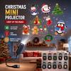 Мини-проектор Christmas USB 10 сменных слайдов Гибкая шея HD-проектор для дома, автомобиля, Рождественский декор