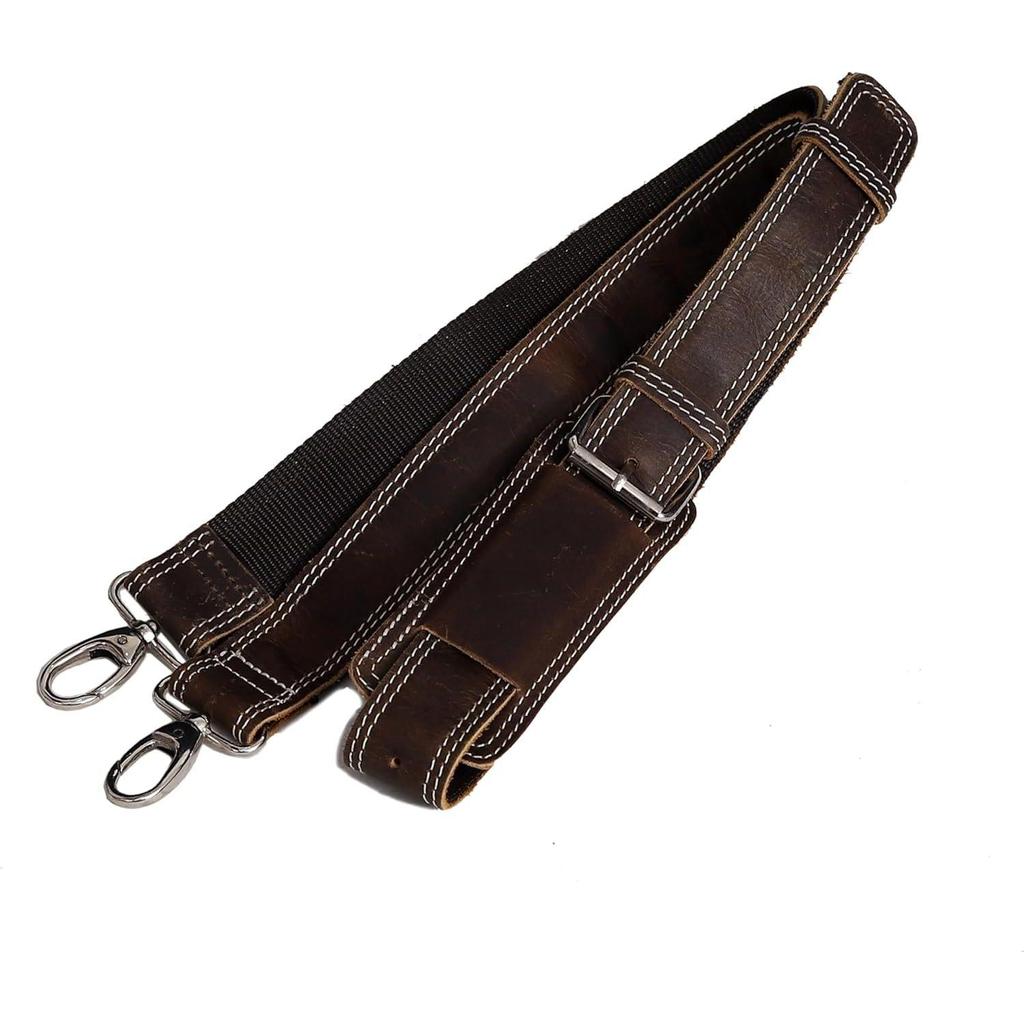 Замена ремня для сумки-мессенджера - качественный регулируемый плечевой ремень из натуральной коровьей кожи; для мессенджеров, ноутбуков, камер, дорожных сумок и многого другого