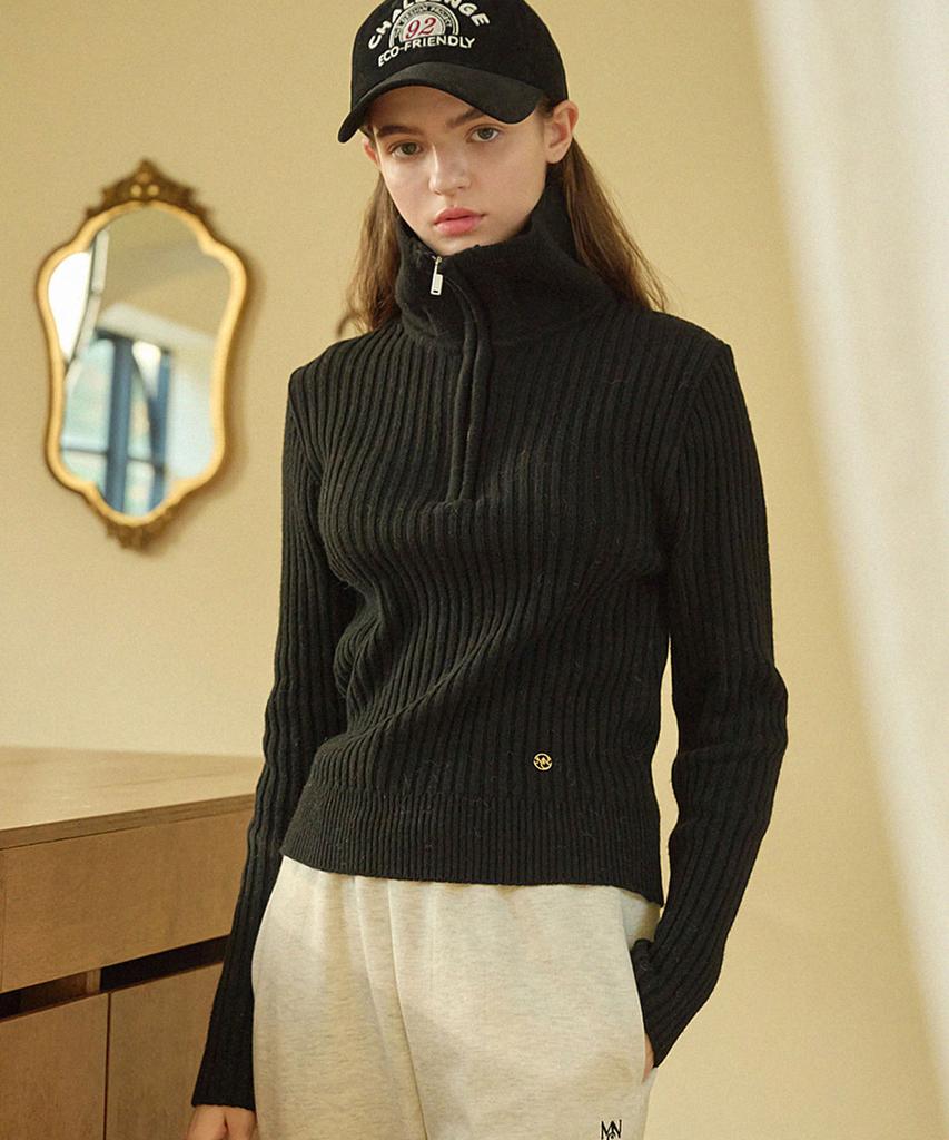 MICANE Deft Wool Cashmere Half Zip Knit