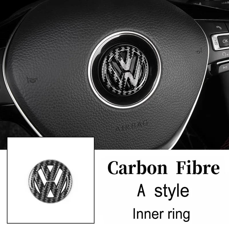 Car Steering Wheel Emblem Sticker Interior Accessories For Volkswagen GTI Polo Golf Passat Scirocco Beetle Tiguan Magotan