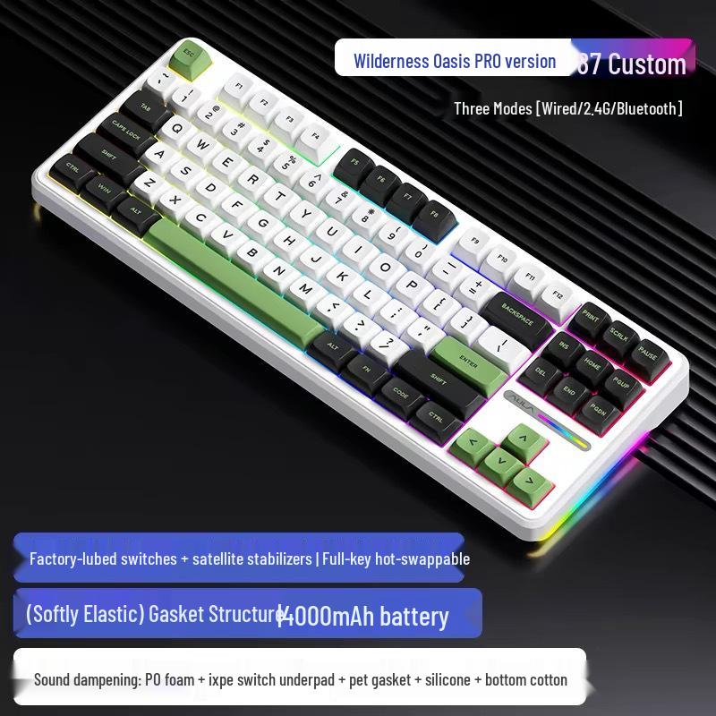 AULA F87Pro Wireless/Wired Mechanical Gaming Keyboard with Bluetooth