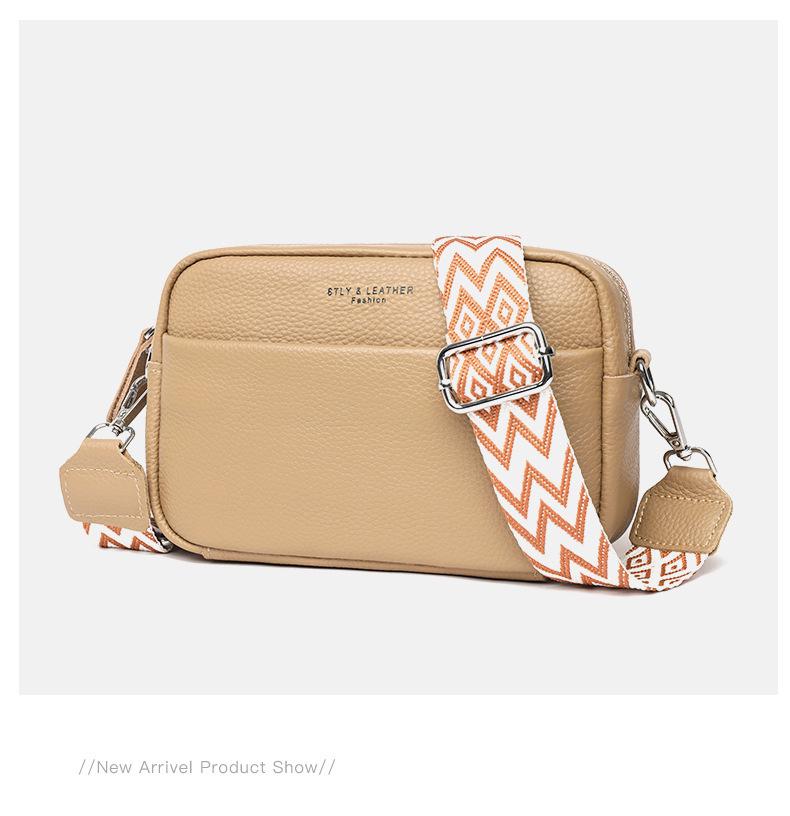 Genuine Leather Women's Crossbody Bag - Large Capacity, High-End Design, Small Square Shoulder Bag