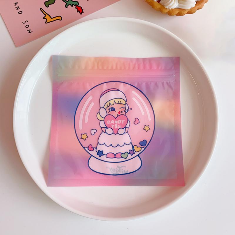 Органайзер для хранения продуктов, не занимает места, легко носить с собой, 13,5*13,5 см, пластиковый, милый мультяшный пакет для закусок, креативный и милый, 4,2 г