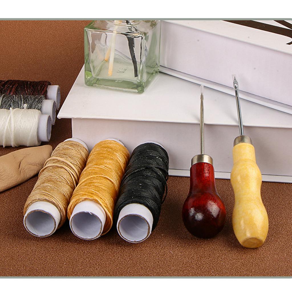 Leather Sewing Set Leather Tool Set Leather Sewing Tool with Leather Sewing Needle and Storage Bag for Leather Sewing