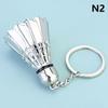 Creative Metal Badminton Racket Pendant Keychain Mini Shuttlecock Sports Keyrings Gift Backpack Purse Key Holder Accessories