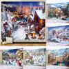 Christmas Snow Scene Home Decoration Tapestry Hippie Bohemian Decoration Psychedelic Scene Wall Hanging Bedroom Wall Decoration