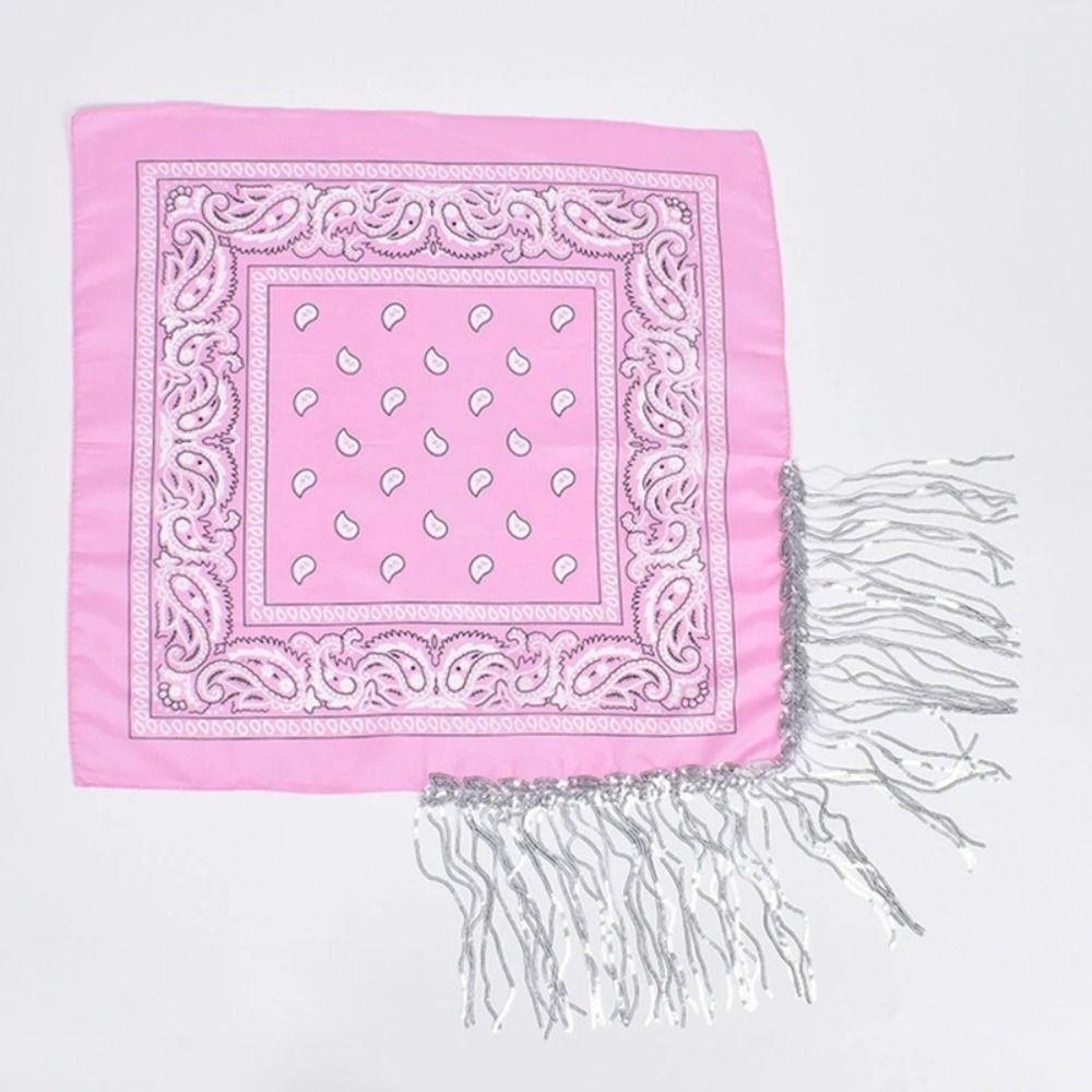 Cowboy Style Cowgirl Bandanas Sequin Design Neckerchief Party Headwear Women Bandanas