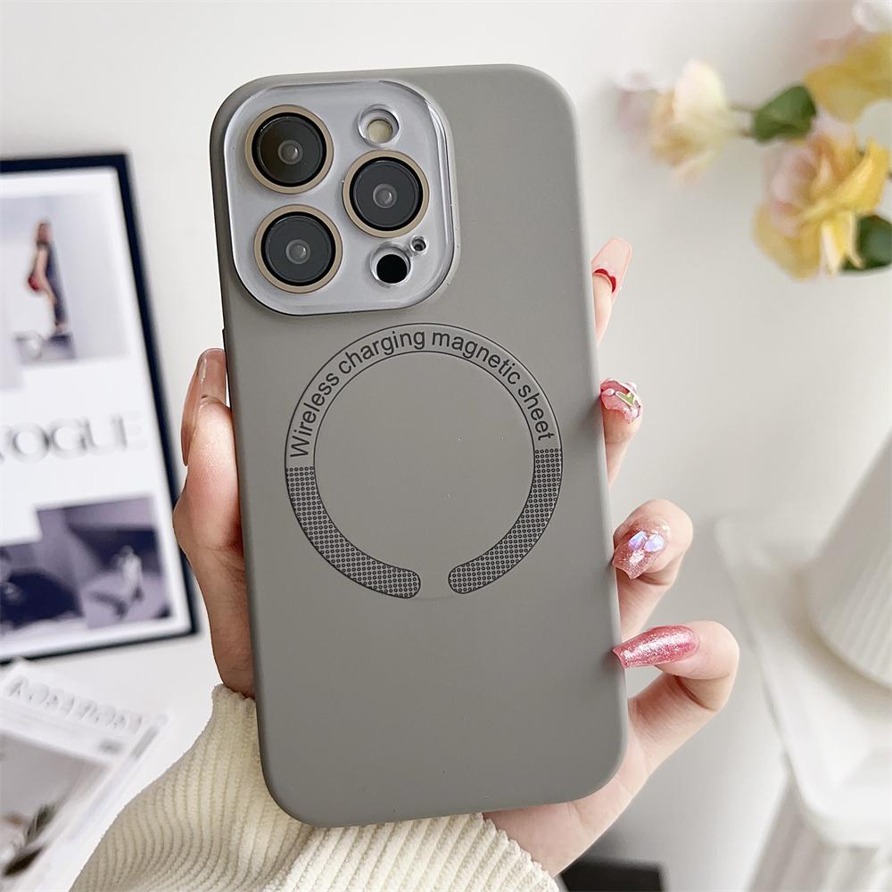 Роскошный мягкий жидкий силиконовый магнитный чехол для iPhone 15 14 13 12 11 Pro Max Plus для Magsafe Camera Protector Shockproof Cover