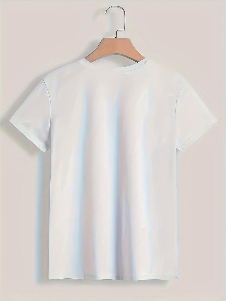 Женская повседневная футболка Summer Breeze с круглым вырезом, элегантным принтом с бабочками и цветами, короткими рукавами