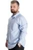 Men's Plus Size Plus Size Shirt Mode Xl Plus Size Men's Classic Pocket Shirt Lycra 20350 Blue