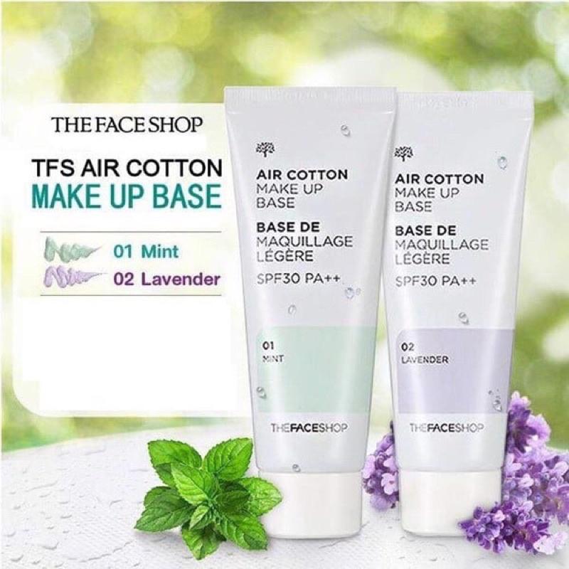 The Face Shop Air Cotton Makeup Base SPF30 PA++ #Lavender 35gr