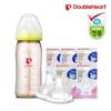 SofTouch Breastfeeding Realistic Baby Bottle 240ml (Green) + Nipple S (2 Pieces),Korean Baby Products