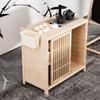 Kitchen Wall Mounted Rectangular No-Punch Household Kitchen Waste Mobile Tea Table Trash Storage Bin