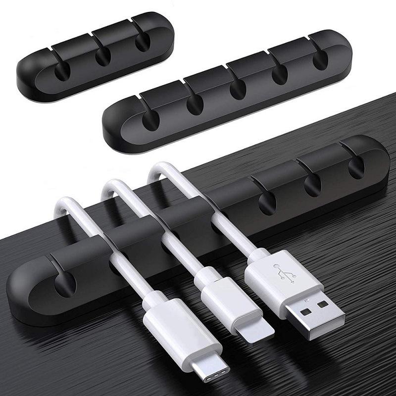Creative Silicone Cable Organizer: Multifunctional, Self-Adhesive Storage Clip for Car & Desktop