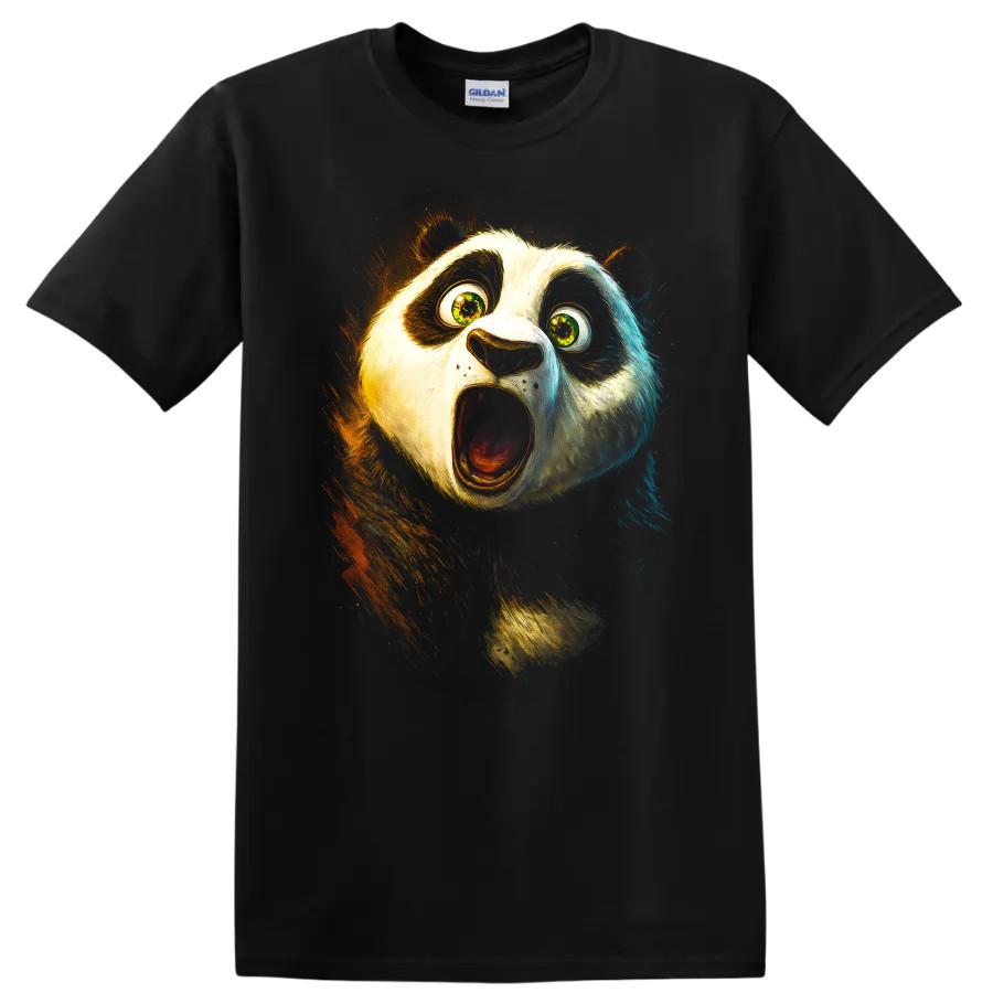 Kung Fu Panda Panda Face Shocked Expression T Shirt Movie Fan Tee