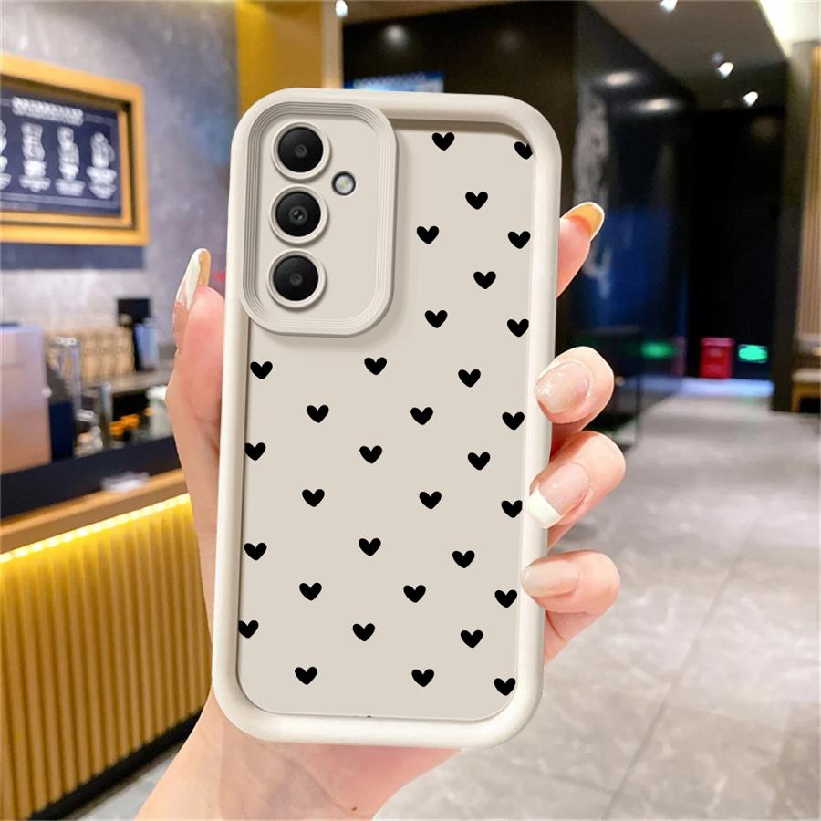 Чехол для Samsung Galaxy A16 A71 A72 A15 A23 A56 A34 A12 A13 A35 A36 A26 A32 A53 A54 A51 A73 Чехол для телефона Мультяшный Цветок Любовь