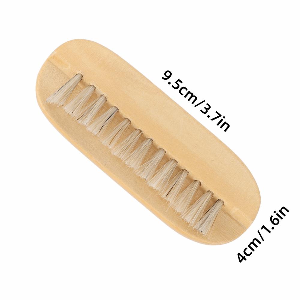 Double Sided Nail Cleaning Brush Wooden Fingernail Care Brush Household Personal Cleaning