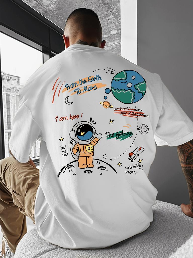 Summer New Cartoon Pattern Unisex TShirt Suitable Daily Casual Wear Loose Fit 100 Pure Cotton Soft Fabric Versatile Comfortable