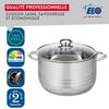 Set of 4 PFAS-free Stainless Steel Pots 14, 16, 20 and 24 Cm Elo Brillant Ref. 9802550