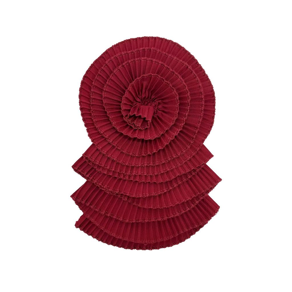 Нежный многоцветный шифоновый цветок многослойная плиссированная тканевая наклейка крафт цветок свадебное платье платье топ декоративные аксессуары