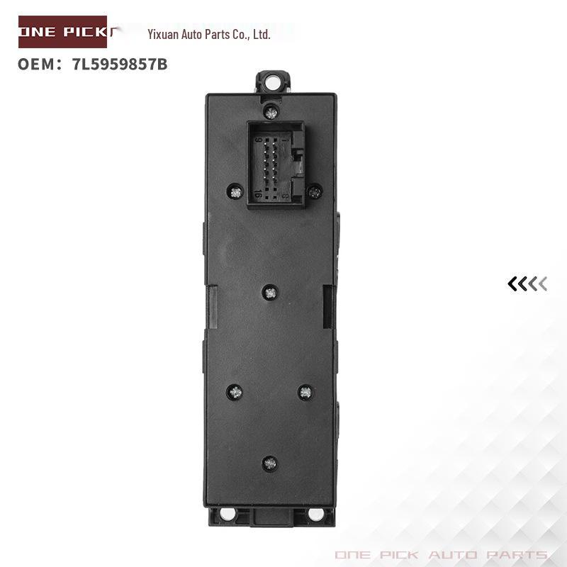 The 7L5959857B Electric Window Switch is compatible with the Porsche 95561315602 window glass lifter.