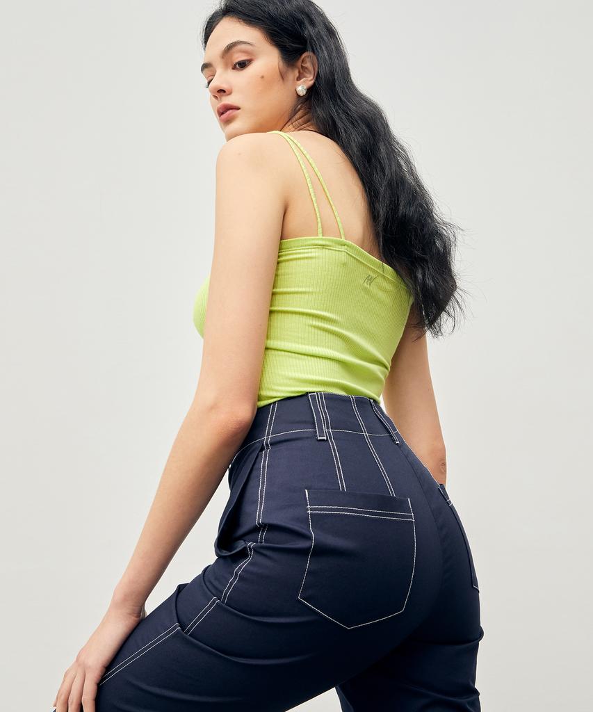 ONNE Stitched Straight Fit Pants Navy