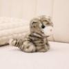 And Gray Adorable Yellow Plush Cat Doll With Realistic Patterns For Kids And Collectors