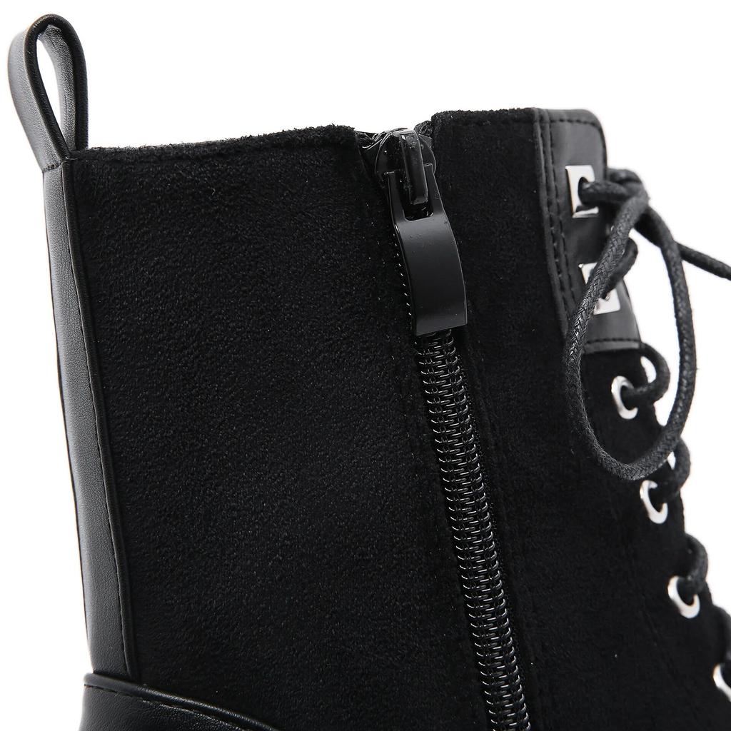 Новые дышащие британские короткие мотоциклетные сапоги на каблуке 7,5 см, женские короткие сапоги на толстой подошве в европейском стиле, Lhx