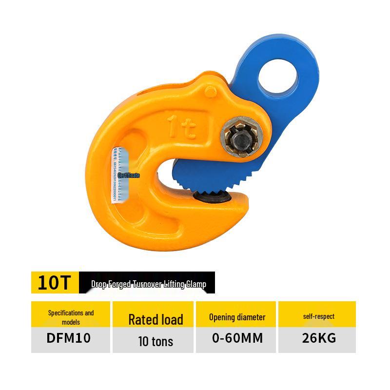Lifting Clamp for Steel Plates and I-Beams, Vertical & Horizontal, 1 to 5 Ton Capacity