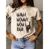 Летняя футболка с принтом MAMA MOMMY из чистого хлопка, с круглым вырезом, свободного кроя, с короткими рукавами, модная женская