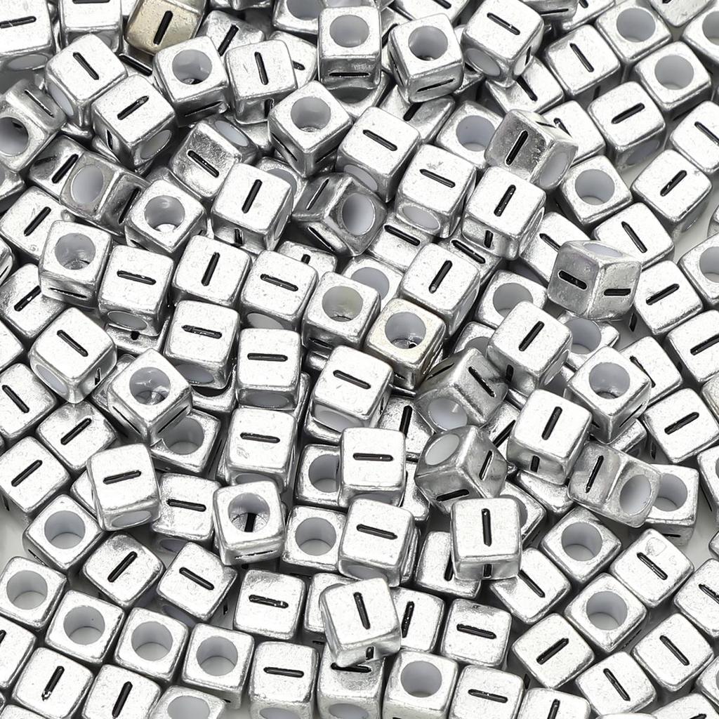 Acrylic English Letter Cube Beads For DIY Necklace Bracelet Earrings Jewelry Making Craft Accessories