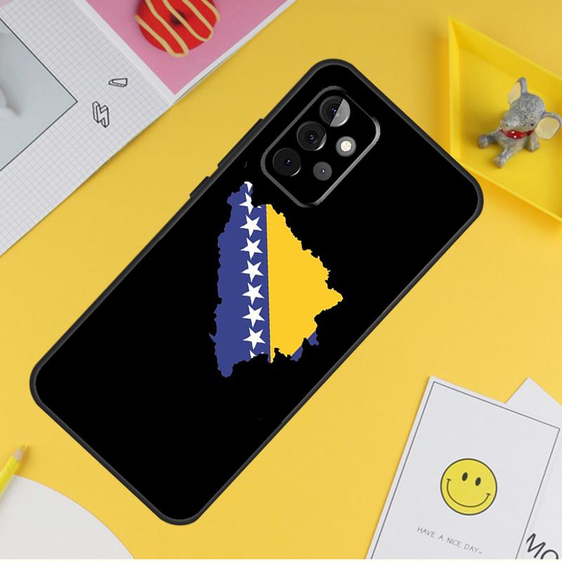 Чехол с флагом Боснии для Samsung Galaxy A54 A34 A14 A13 A33 A53 A12 A32 A52 A71 A51 A15 A25 A35 A55